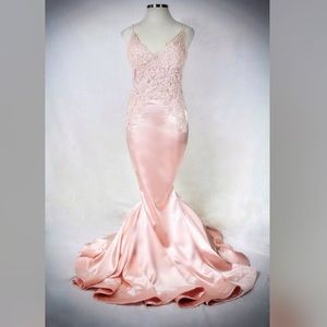 Peachy Rose Gold Prom Dress